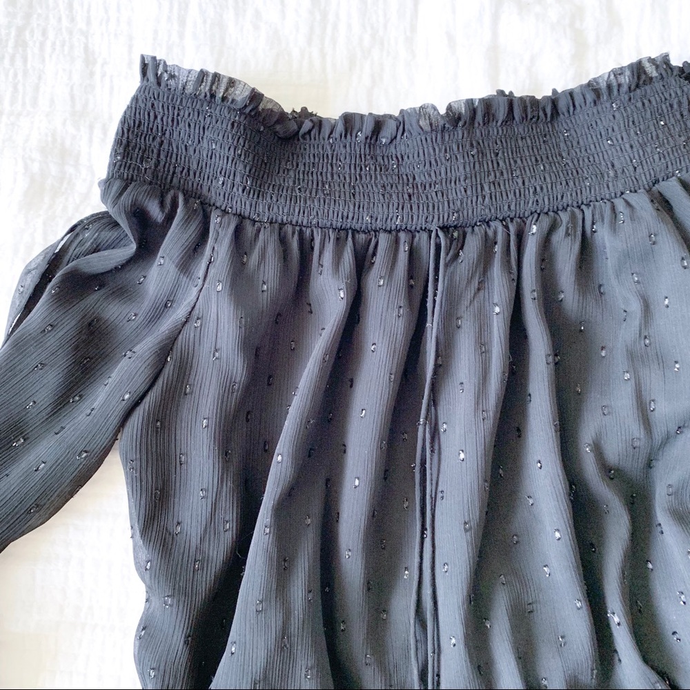 Zara black off the shoulder top dress